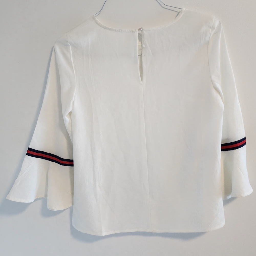 White Long-sleeved Blouse